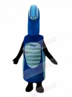 Blue Electric Toothbrush Mascot Costume Cartoon