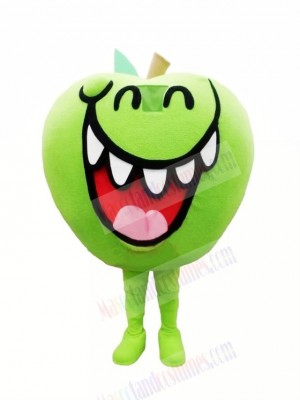 Funny Green Apple Fruit Mascot Costume Cartoon 