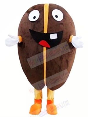 Cute Coffee Bean Mascot Costume Cartoon