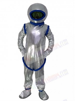 Silver Astronaut Mascot Costume People