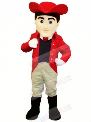 Best Quality Patriot with Red Coat Mascot Costume