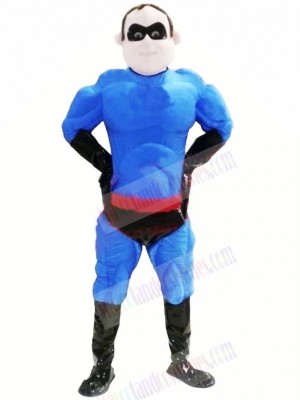 Cool Blue Superman Mascot Costume People