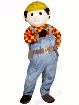 Cute Builder Buddy Mascot Costume People