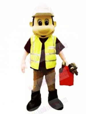 Hard-working Builder Mascot Costume People	