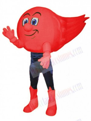 Smiling Red Comet Mascot Costume Cartoon