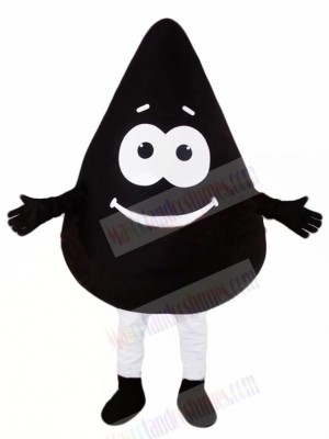 Cute Black Oil Mascot Costume Cartoon	