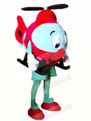 Helicopter with Big Eyes Mascot Costume Cartoon