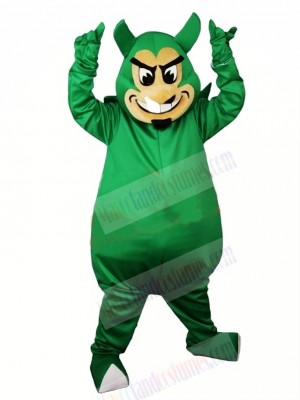 Ugly Green Devil Mascot Costume Cartoon