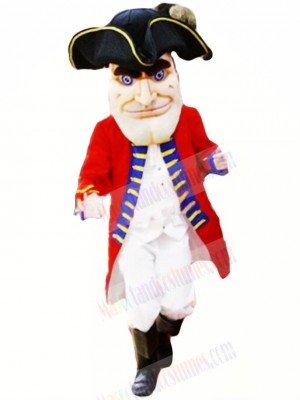 High Quality Patriot with Red Coat Mascot Costume People