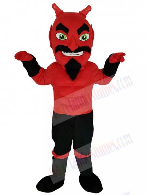 Power Muscles Devil Mascot Costume Cartoon