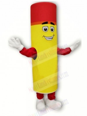 Yellow and Red Lipstick Mascot Costume Cartoon 