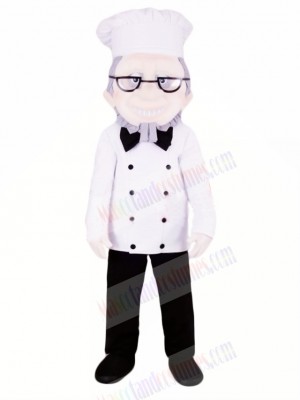 Chef with Glasses Mascot Costume People