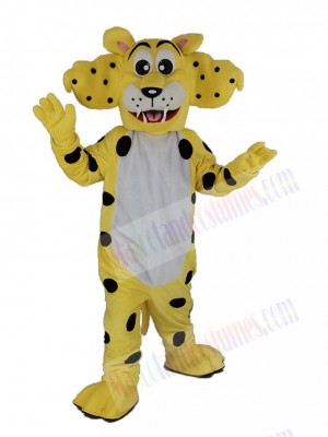 Funny Yellow Cheetah Mascot Costume