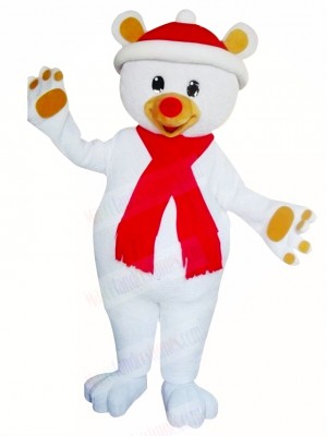 Lovely Christmas Bear Mascot Costume Cartoon	