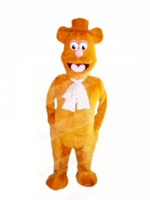 Fozzie Bear with Pink Nose Mascot Costume Cartoon