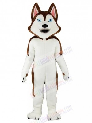 Brown and White Husky Dog Mascot Costume Animal