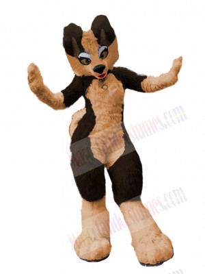 Black and Tan Husky Dog Mascot Costume Animal