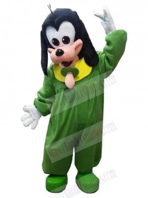 Green Dog Mascot Costume Animal with Nipple