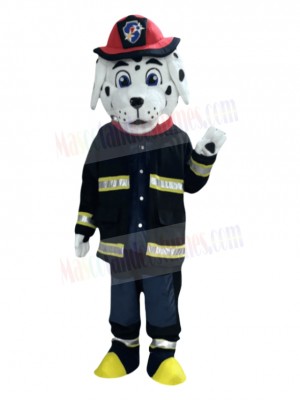 Friendly Professional Fire Dog Mascot Costume