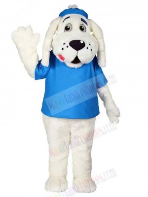 Slush Puppie Dog Mascot Costume Animal in Blue T-shirt