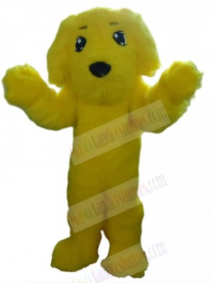 Cute Yellow Dog Mascot Costume Animal with Big Eyes