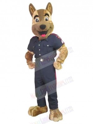 Happy Uniform Police Dog Mascot Costume Animal