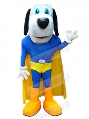 Super Power Dog Mascot Costume Animal with Yellow Cape