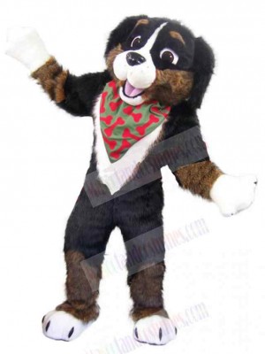 Brown Dog Mascot Costume Animal with Bib