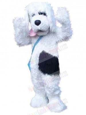 Funny Plush White Dog Mascot Costume Animal