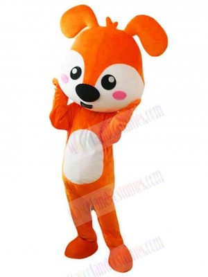 Shy Orange Dog Character Mascot Costume Animal