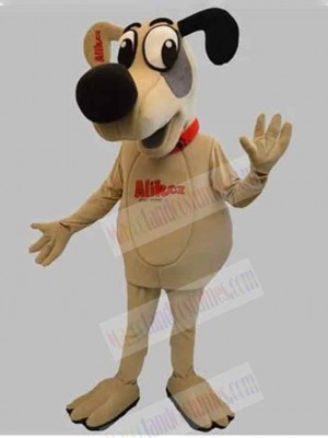 Beige Gray And Black Doggie Dog Mascot Costume Animal