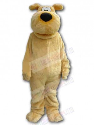 Plush Yellow Dog Mascot Costume Animal Adult