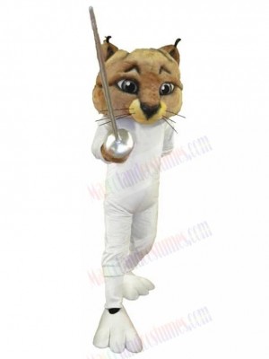 Cool Fencer Cat Mascot Costume Animal