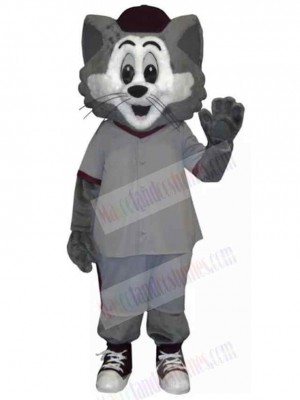 Funny Grey and White Cat Mascot Costume Animal