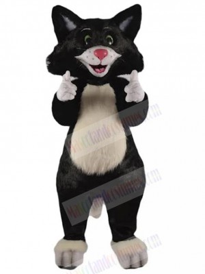 Happy Black Cat Mascot Costume Animal