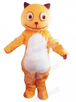 Funny Orange Cartoon Cat Mascot Costume Animal