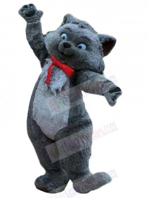 Funny Cartoon Gray Cat Mascot Costume Animal