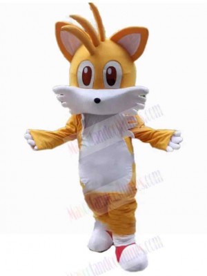 Comical Yellow Cat Mascot Costume Animal