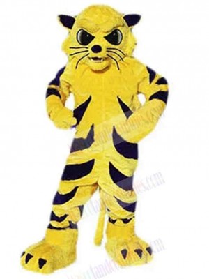 Yellow and Black Wildcat Mascot Costume Animal Adult