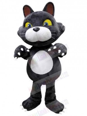 Grey Wildcat Mascot Costume Animal with Sharp Paws