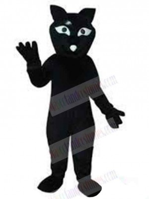 Black Cat Mascot Costume Animal with White Nose