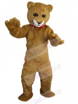 Brown and Yellow Cat Adult Mascot Costume Animal