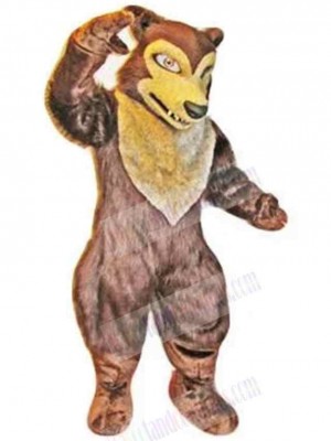 Strong Brown Wolf Mascot Costume Animal Adult