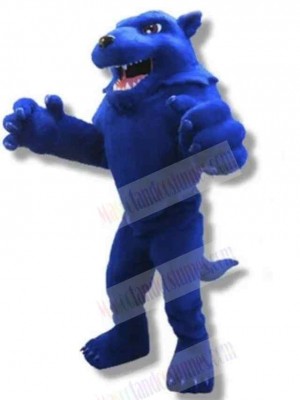 Fierce Power Blue Wolf Mascot Costume Animal