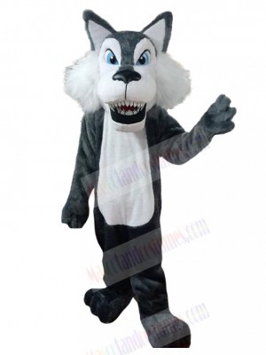 Lovely Gray Wolf Adult Mascot Costume Animal