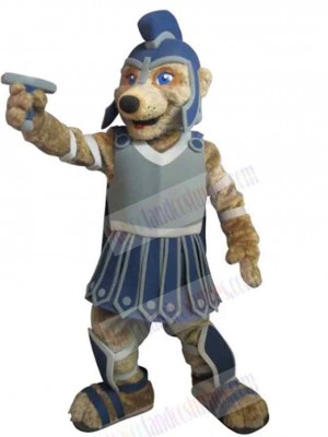 Soldier Wolf Holding Weapon Mascot Costume Animal
