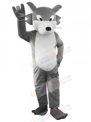 Adorable Gray Wolf Mascot Costume Adult