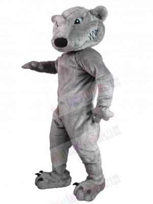 Powerful Gray Wolf Mascot Costume Animal