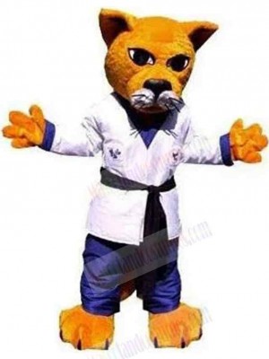 Taekwondo Coach Tiger Mascot Costume Animal