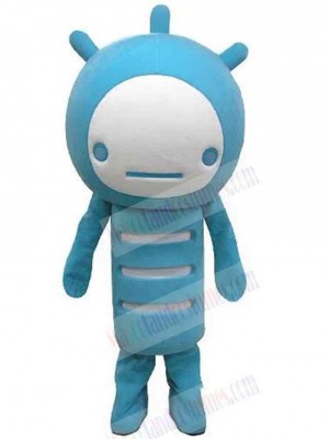 White Face Blue Snowman Mascot Costume Cartoon